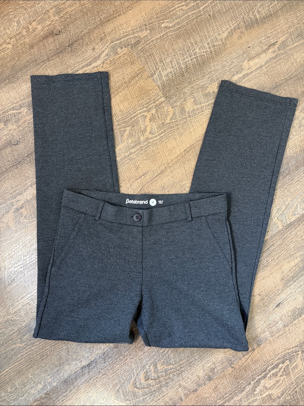 Betabrand Charcoal Gray Pants Women’s Size Medium - Picture 1 of 5
